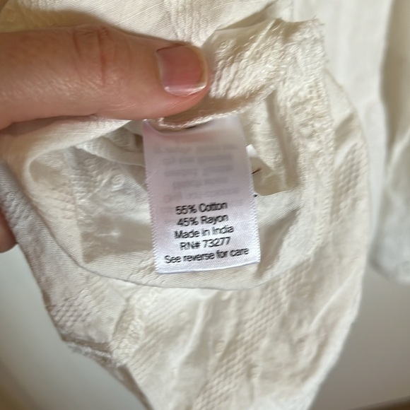 Sonoma white button down maxi dress with Swiss dot details - Picture 12 of 14